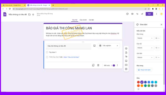 [ CHI TIẾT ] Cách tạo khảo sát trên Google Form