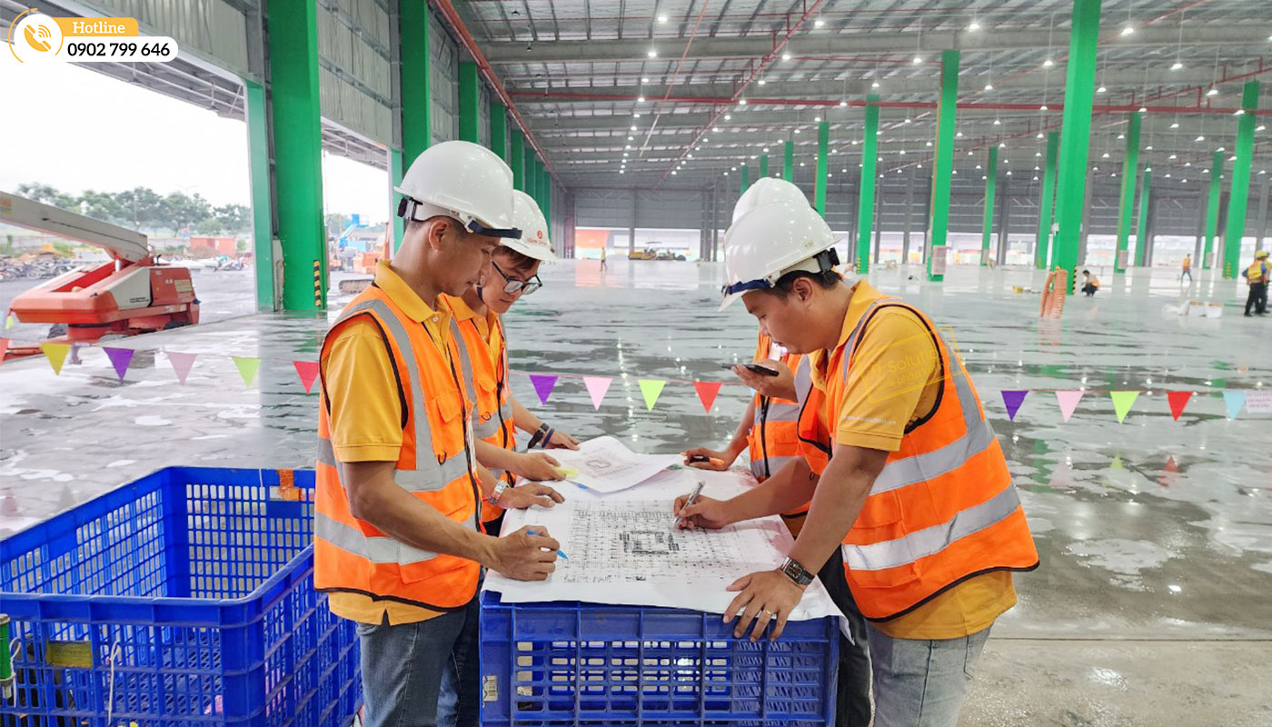 Thi công mạng và điện nhà xưởng 1000m2