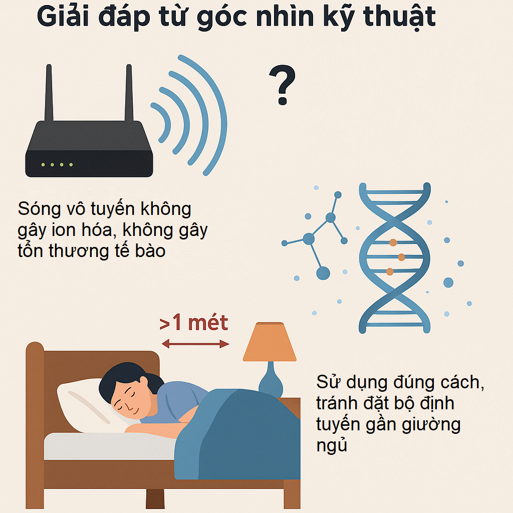 Bộ định tuyến WiFi có nguy hiểm cho sức khỏe không? Giải đáp từ góc nhìn kỹ thuật