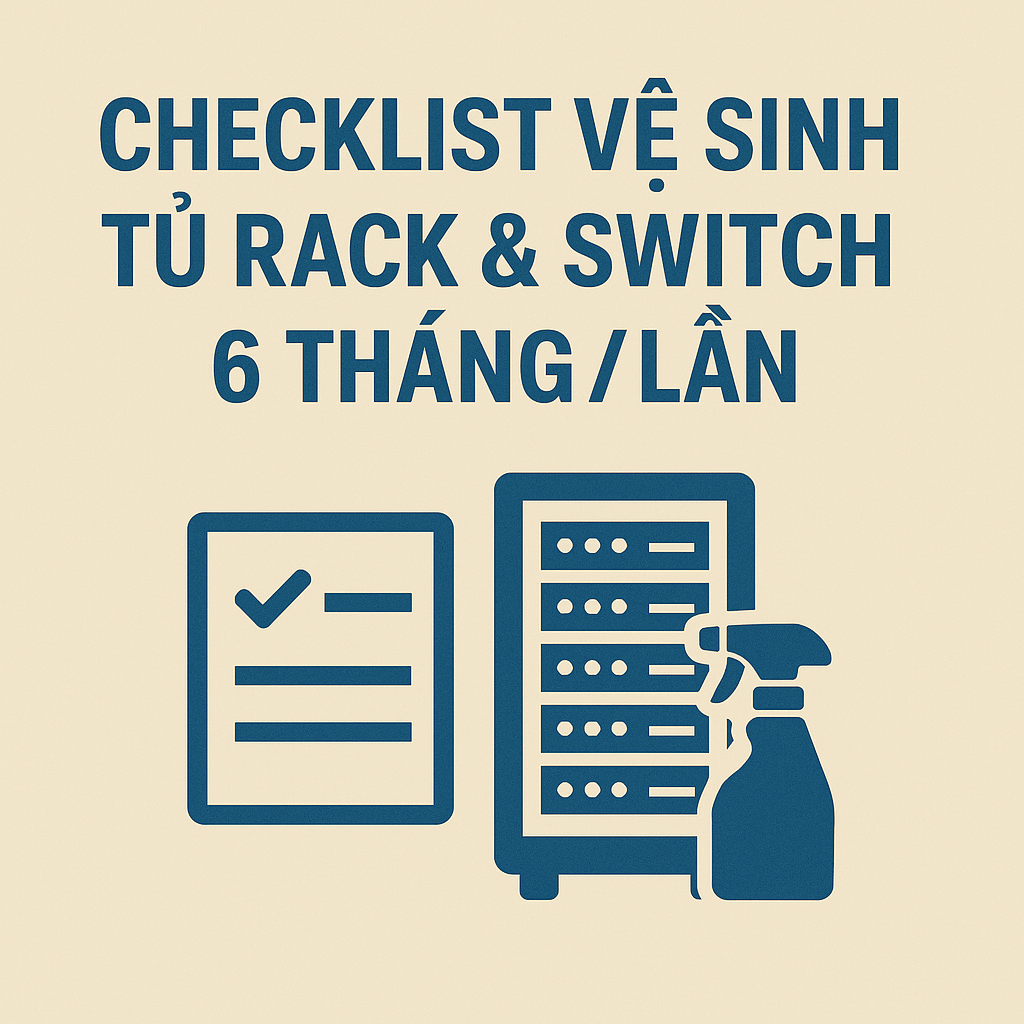 Checklist vệ sinh tủ rack & switch 6 tháng/lần