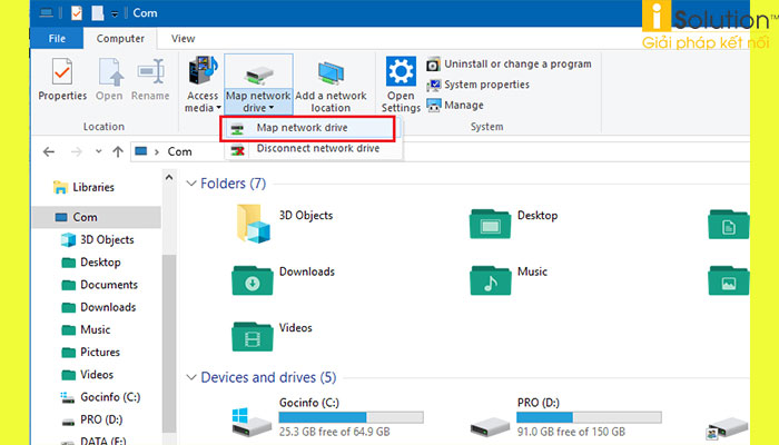 Hướng dẫn Map Network Drive trong Win 10