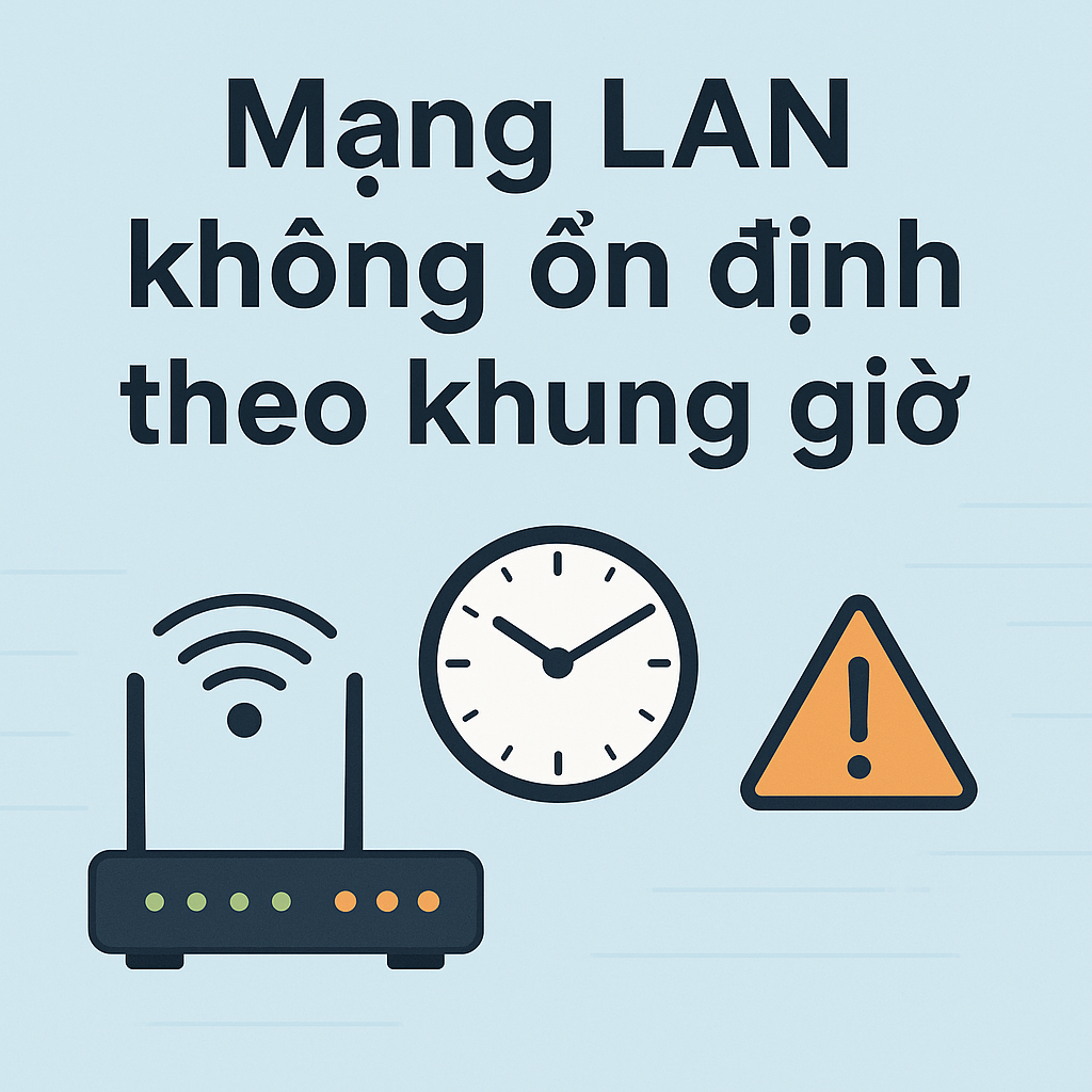 Mạng LAN không ổn định theo khung giờ – Nguyên nhân và cách xử lý