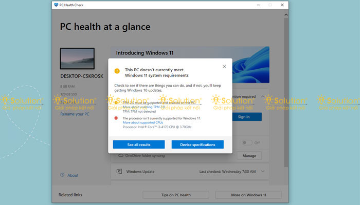 Hướng dẫn sử dụng Windows PC Health Check