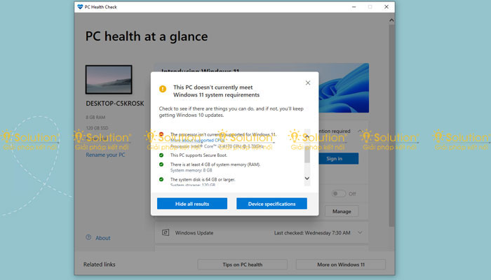 Hướng dẫn sử dụng Windows PC Health Check